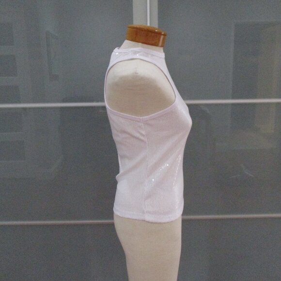 Mango Racerback Sequin Embellished Tank Top - Picture 4 of 7